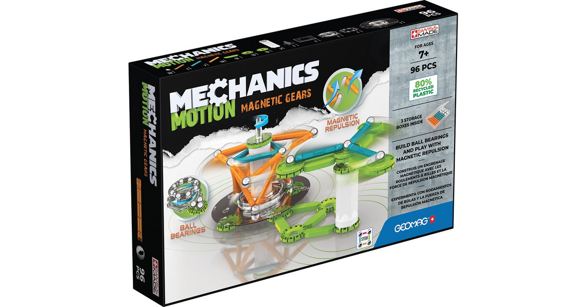Geomag 767 Motion Magnetic Gears 96 pcs Multi-Coloured 