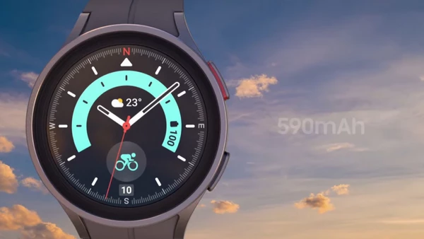 Samsung Galaxy Watch 5 Pro 45mm Grey Titanium: 590mAh