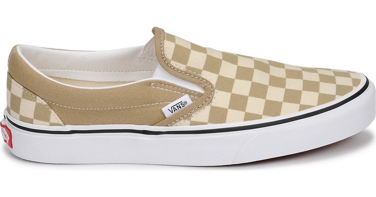 vans checkerboard slip on tigers eye