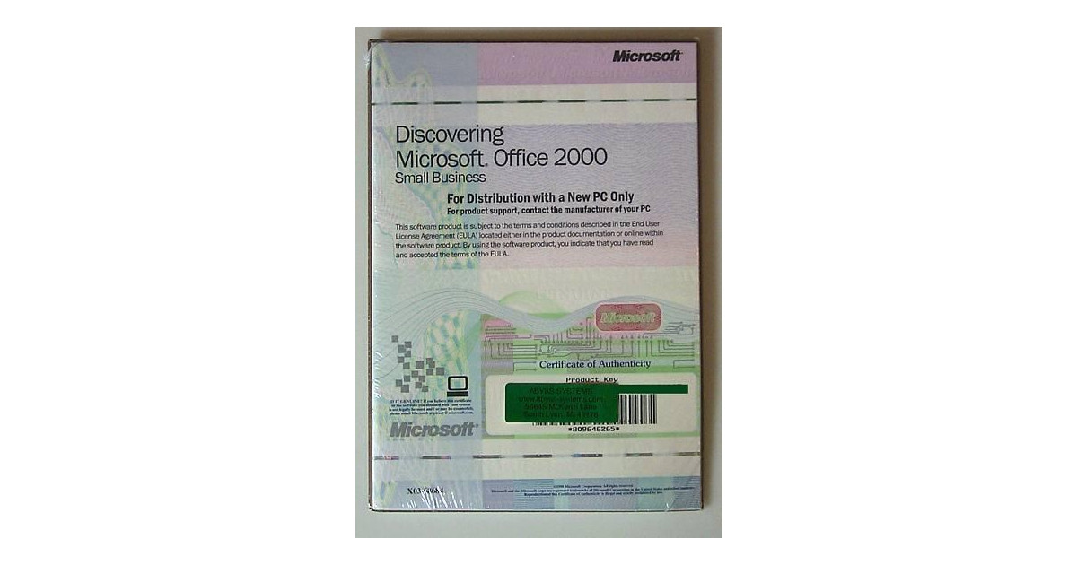 microsoft office 2000 small business product key