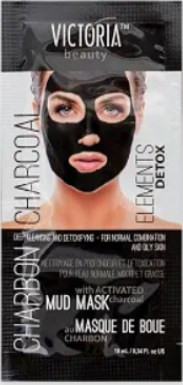 Victoria Beauty Elements Detox Charbon Charcoal Mud Mask 10ml 